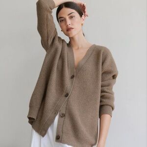 Jenni Kayne Cashmere Cocoon Sweater Undyed Stone